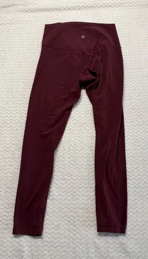 Lululemon Align High Rise Leggings Burgundy Size 8 Full Length Yoga Pants thumbnail 1