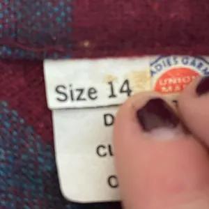 VTG Plaid Pleated Wool Skirt Midi Skirt Red Multi 60’s-70’s Union Made Academia thumbnail 9