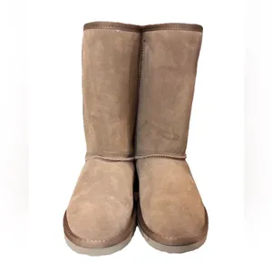 Ausland Women's Snow tall Boots Sz 5.5 US chestnut Fur Lined Winter Sheepskin thumbnail 5