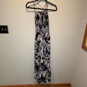 Free People Heat Wave Tropical Floral Print Smocked Maxi Dress - size Medium thumbnail 8