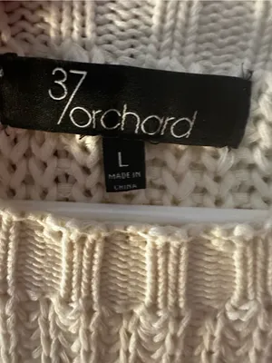 37 Orchard Chunky Knit Sweater Vest Contrast Whipstitch Cotton Grannycore thumbnail 4