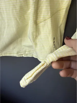 Talbots Light Yellow Striped Long Sleeve Athletic Shirt Large thumbnail 5