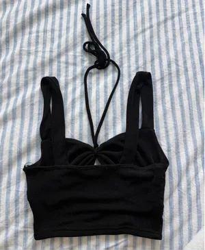 Elodie Crop Top Black thumbnail 4