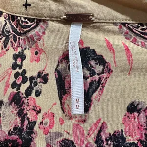 Free People Sierra Valley Shirt Dress – Gold Combo, Paisley Floral, Size Medium thumbnail 14