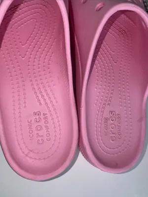 CROCS Womens Pink Slide Clogs thumbnail 3