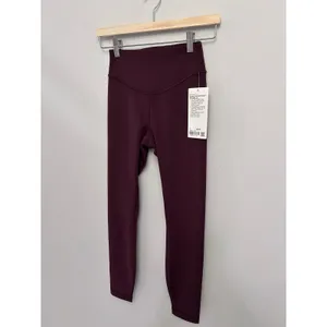 Lululemon NWT wunder Under Smoothcover HR tight 25” size 4 Goodnight plum thumbnail 2