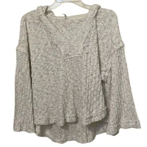 Free People Baja Babe Hacci Hooded Knit Sweater Womens Size Small Oversized thumbnail 1