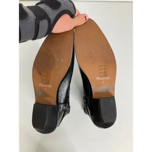 Madewell Black Leather Harness Ankle‎ Boots Square Toe Western Moto Womens 7 thumbnail 6