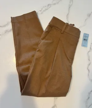 LOFT barrel leg dress pants petite thumbnail 1