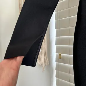 Mew Mews Black Feather Trim Maxi Dress Gown Medium Formal Cocktail Old Hollywood thumbnail 6