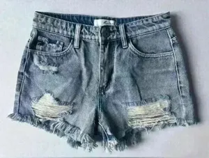 KanCan Women’s Blue Frayed and Distressed Jean Shorts‎ Size XS thumbnail 1