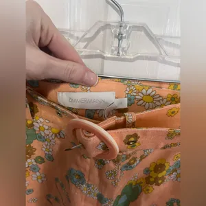 Zimmermann Lola Pants Floral Print Linen Kick-Flare Pants EU 4 (US 12) thumbnail 3