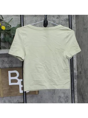NWT A New Day Fit Seamless Short-Sleeve Square-Neck Baby T-Shirt Light Green M thumbnail 3
