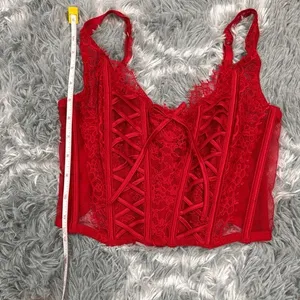 Victoria's Secret Unlined Lace-Up Corset Top size‎ small This romantic bustier thumbnail 3