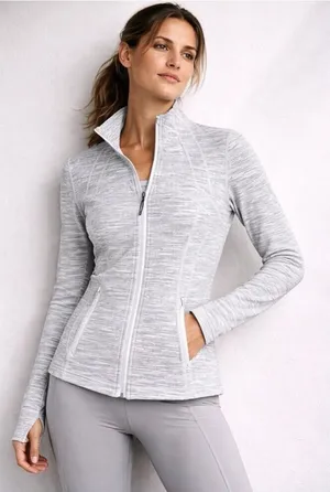 Lululemon Define Jacket Space Ice Grey Dye Size 12 Barely Worn thumbnail 1