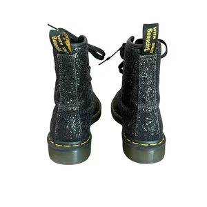 Dr. Martens 1460 Farrah Combat Boots Black Sequins Lace Up Womens 7 thumbnail 4