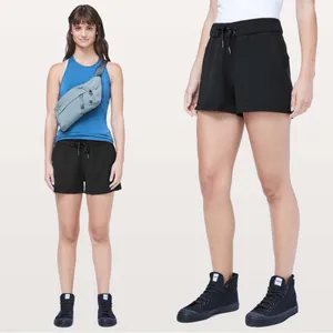 Lululemon • On The Fly Short *Woven *2.5" black drawstring pull-on travel thumbnail 3