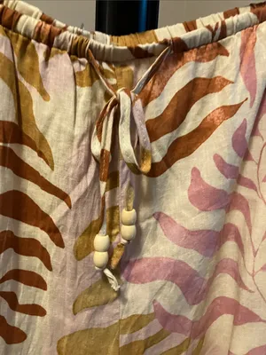 Nicole Miller Pink and Tan Zebra-Print Wide Leg thumbnail 3