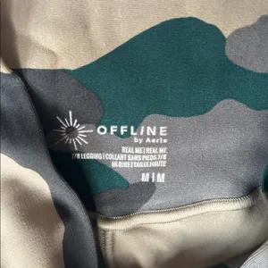Offline Aerie Large 7/8 Leggings Hi-Rise Camouflage Activewear Crossover Stretch thumbnail 2