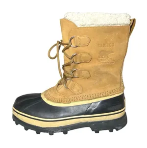 Sorel Caribou Women's Tan Lace Up Shearling Waterproof Mid Winter Duck Boots 9 thumbnail 1