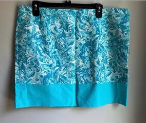 NWT Michael Kors Skirt Teal Swirl Size 16 thumbnail 1