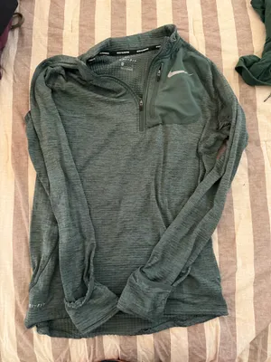 Green Nike Running Zip 1/2 Pullover thumbnail 1