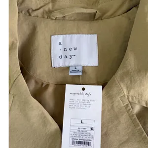 A New Day‎ Womens Large Mustard Yellow Double Breasted Trench Coat with Belt thumbnail 10