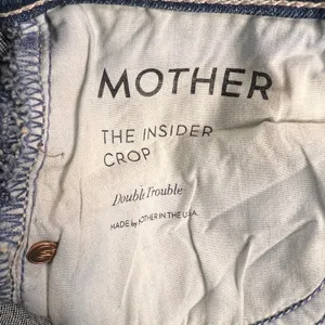 MOTHER Denim The Insider Crop Jeans Double Trouble Wash Mid Rise Size 25 thumbnail 6