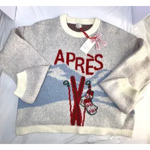 A NEW DAY Target Holiday Crewneck Sweater Cream Blue Red Apres Size XXL‎ NWT thumbnail 1