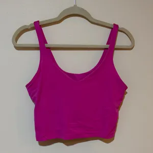 Lululemon Align Crop Tank Top Hot Pink Barbie Athletic Yoga Built-in Bra Size 12 thumbnail 2