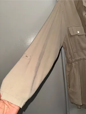 Zara Beige Drawstring Utility Jacket thumbnail 2