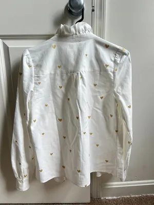 Sézane Chlo Shirt - Gold Heart Embroidery thumbnail 3