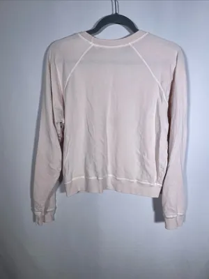 Self Contrast Womens Light Pink Crewneck Sweatshirt Medium thumbnail 3