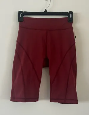 FP Movement Free People Burgundy High Waist Biker Shorts XS thumbnail 1