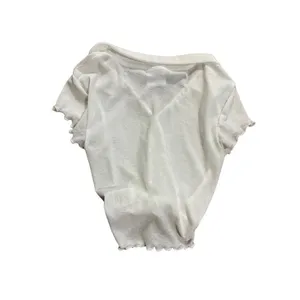 BDG Urban Outfitters Womens White‎ sheer Tie Button Up Shirt small thumbnail 5