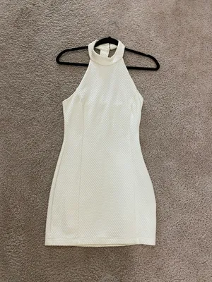 Bebe White Bodycon Dress - Homecoming / Formal Dress thumbnail 3