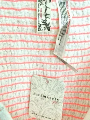 Free People White Eyelet Cropped Cami with Pink Trim thumbnail 4