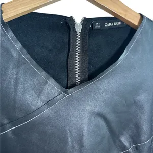 Zara Basic Faux Leather Sleeveless Top thumbnail 4