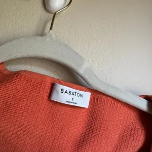 Babaton Sculpt Knit Ribbed Square-Neck Crop Top - Bright Orange thumbnail 3