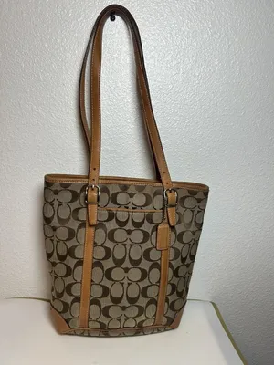 Coach 6612 Medium Signature Canvas Leather City Tote Shoulder Bag Handbag thumbnail 2