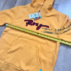 Roxy NWT Yellow Hoodie Sweatshirt “ New Zealand” Girl’s Women’s Size L thumbnail 5