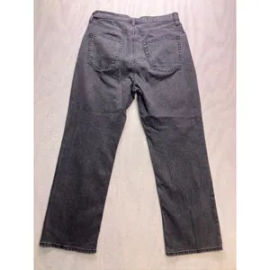 Gap Loose High Rise Jeans Womens 31/12R Washed Black‎ Straight Leg thumbnail 11