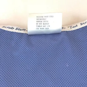 Medical Uniform Scrub Size Medium Stuff Tech Top Blue Short Sleeve Unisex thumbnail 6