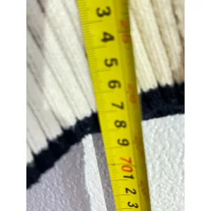 ZARA Medium Ivory & Black Ribbed Knit Striped Sweater Medium thumbnail 5