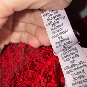 NWT Victoria’s Secret Red Satin Lace Teddy Bodysuit Red Large‎ thumbnail 9