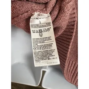 Banana Republic Size L‎ Rose Pink Heathered Cotton Blend Crewneck Sweater Raglan thumbnail 6