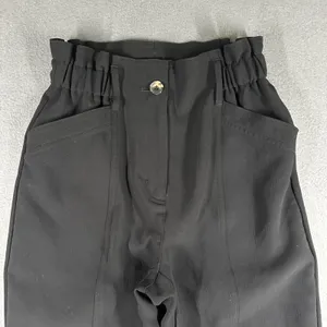 Wilfred‎ Pants Womens 0 Black Paperbag Waist Crepe Crop Elastic Waist Pockets thumbnail 2