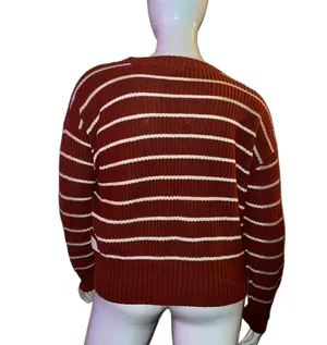 a.n.a Crew Neck Striped Pullover Sweater thumbnail 3