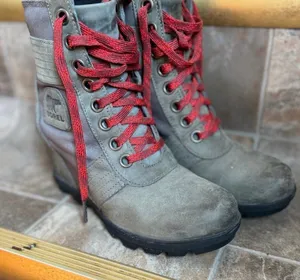 Sorel Women's Gray and Red Boots thumbnail 1
