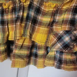 Free People we the Free Women's Rufled Up Plaid Shirt Jacket Size XS thumbnail 9